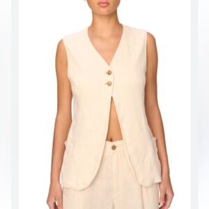 DL1961 Zia Linen Vest cream size xs